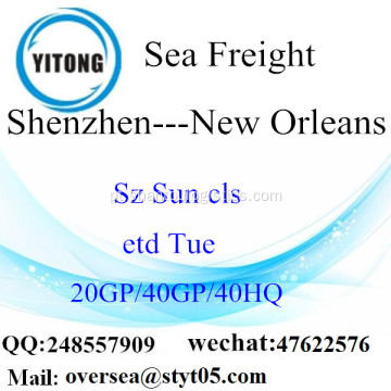 Mar de Porto de Shenzhen transporte de mercadorias para Nova Orleans